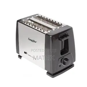 Hoffmans 2 Slice Electric Bread Toaster - Silver, Black