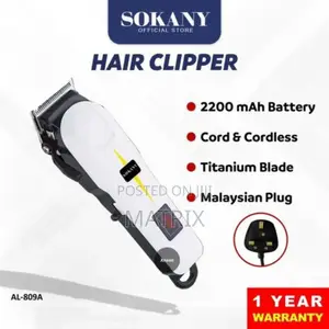 Sokany Elelectric Rechargeable Hair Shaver Clipper
