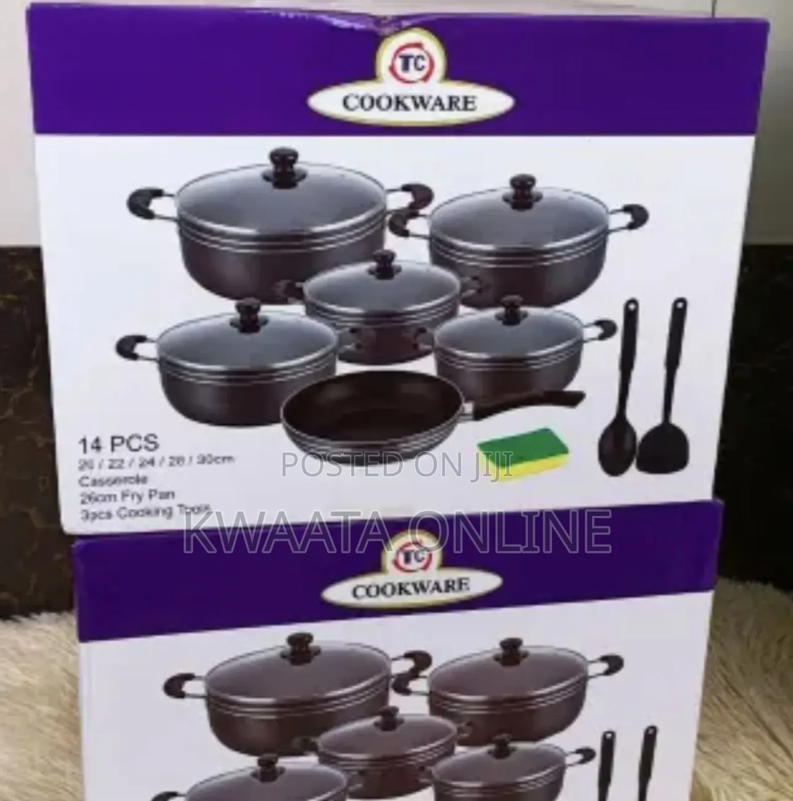 6 Pc- Non Stick Cookware Pans Saucepans With Covers- Black