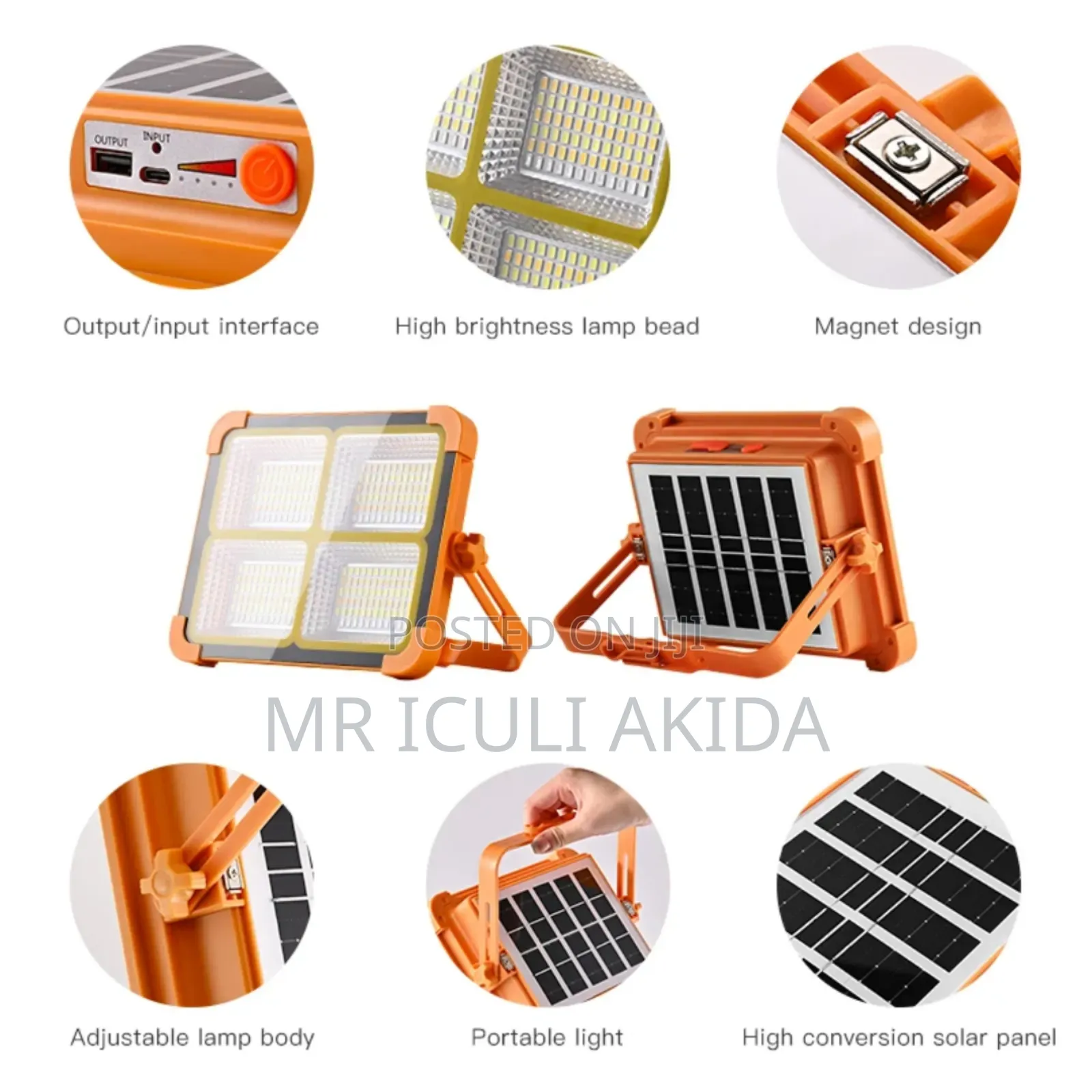 Portable Led Projector 200w Rechargeable Solar Flood Light