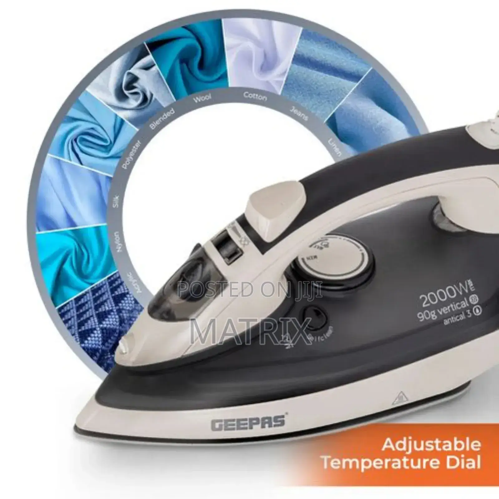 Geepas Steam Iron for Wet/Dry Ironing