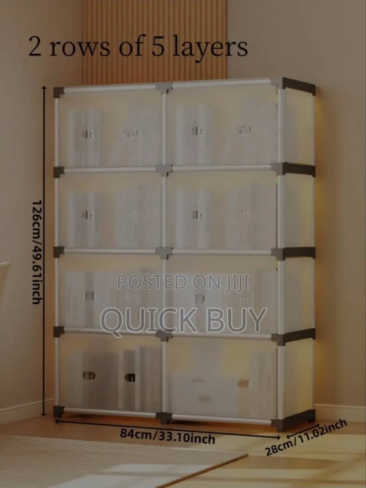 Reinforced Multi-Tier Floor-Standing Bookshelf Storage Rack