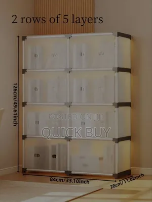 Reinforced Multi-Tier Floor-Standing Bookshelf Storage Rack