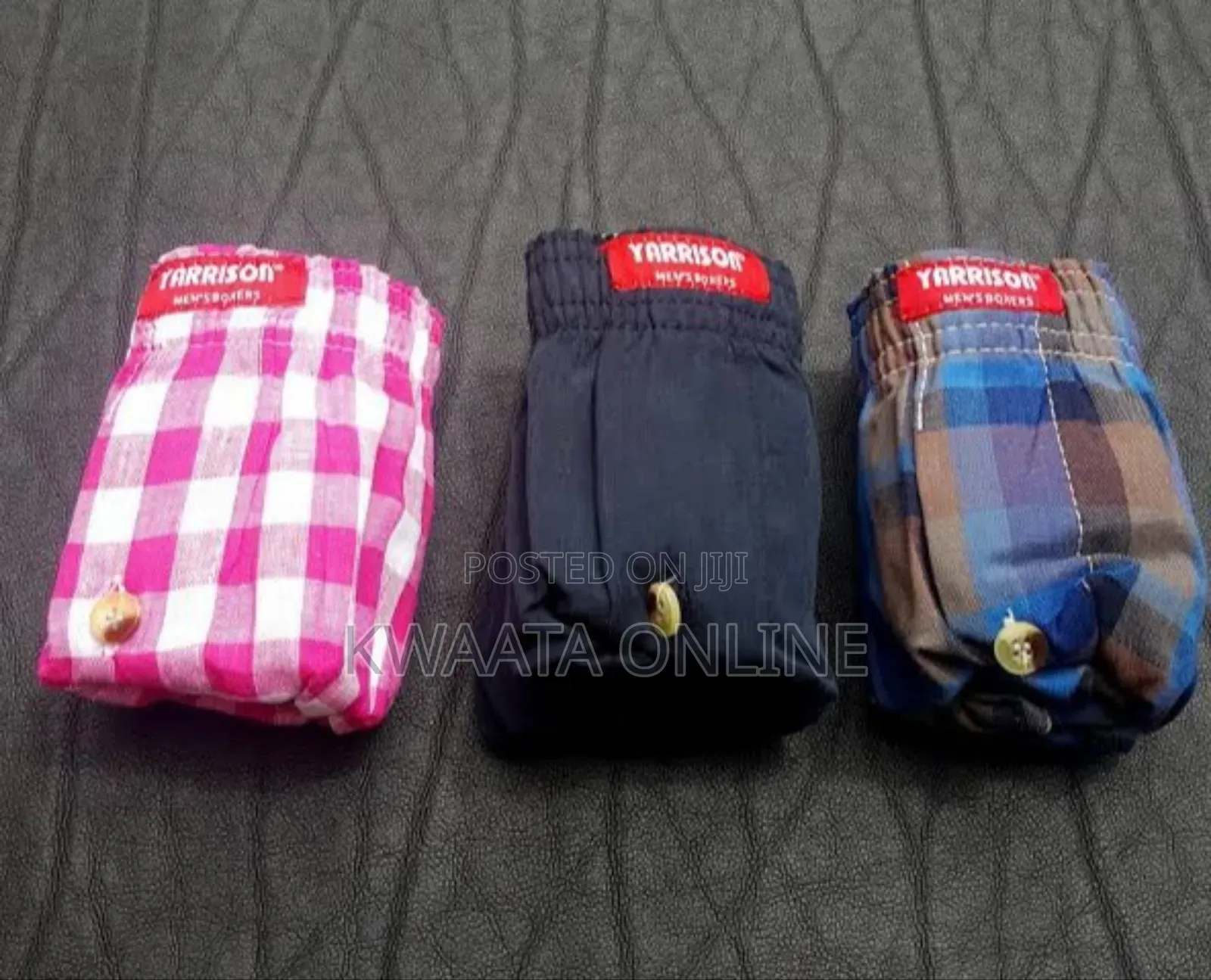 3 Pc Pack Yarrison Mens Cotton Boxers(2 Checkered + 1 Plain)