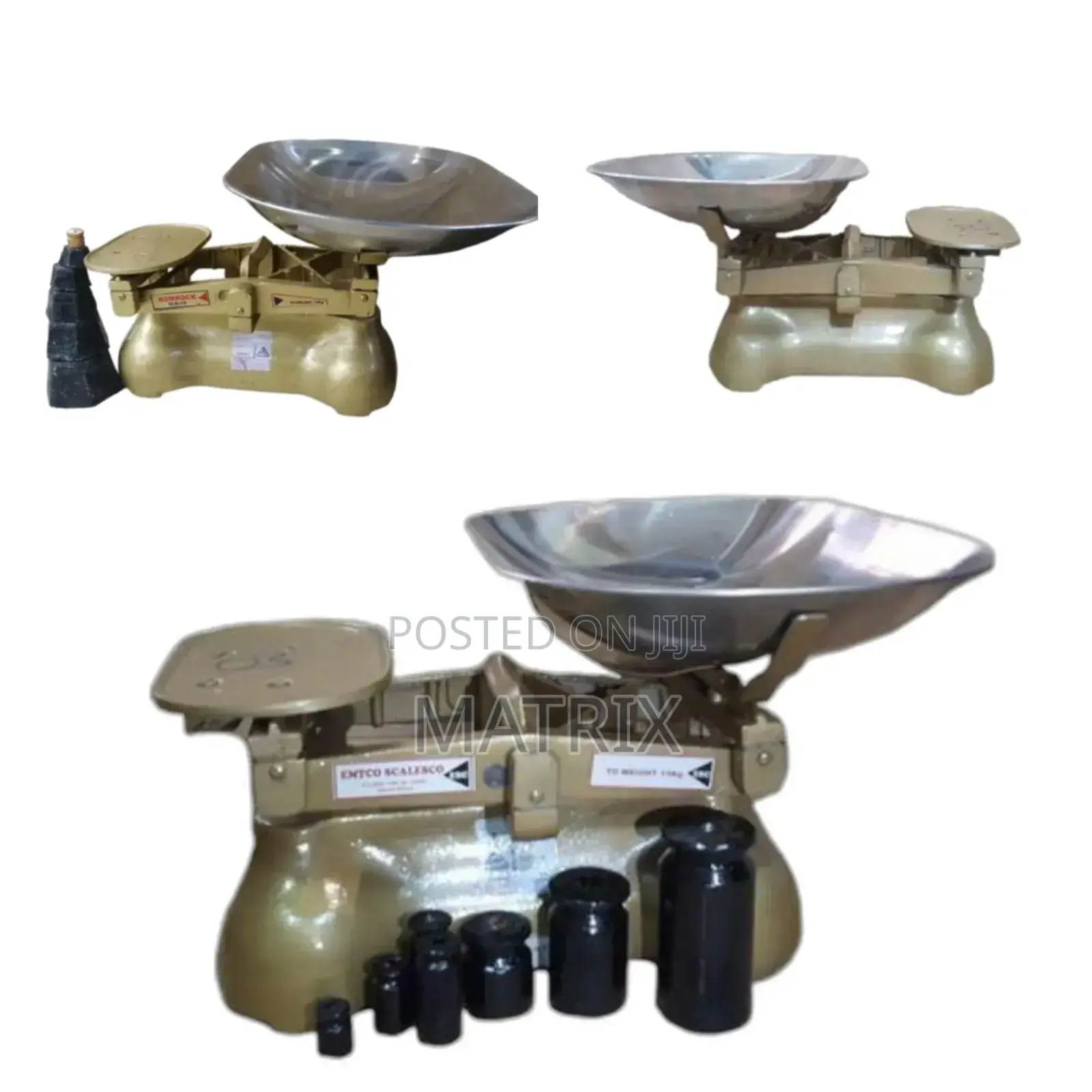 Unbs Certified Original Weighing Scale With 6 Stones - Gold