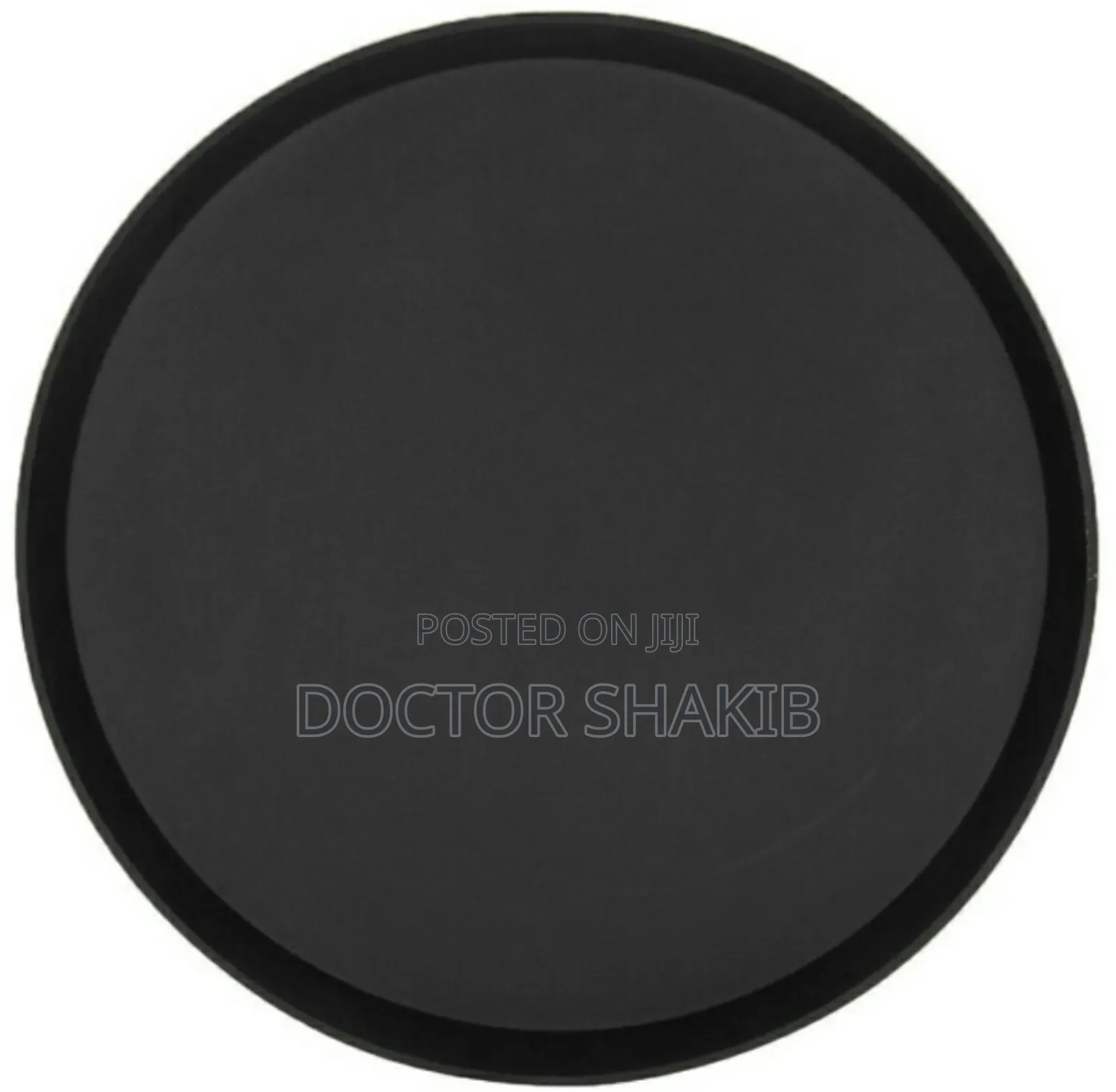 Round Black Fiberglass Serving Tray