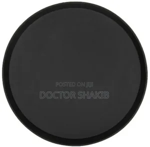 Round Black Fiberglass Serving Tray