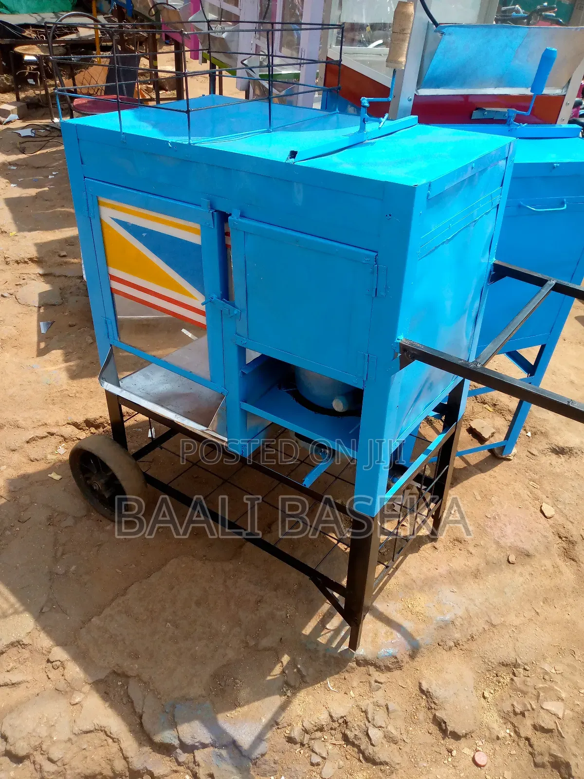 Charcoal Popcorn Machine With Tyres/Moving Machine