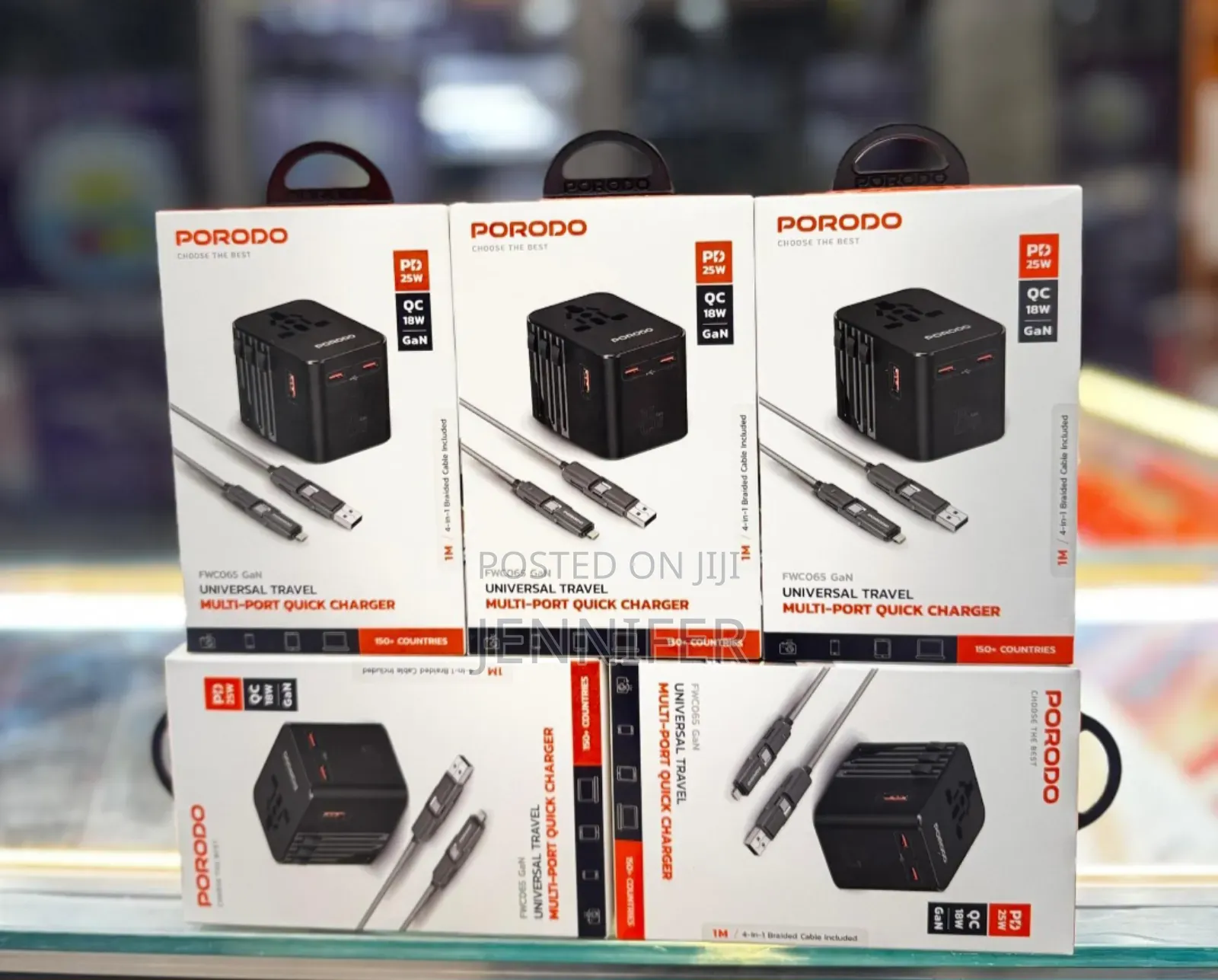 Porodo 25w Universal Travel Multi Port Quick Charger
