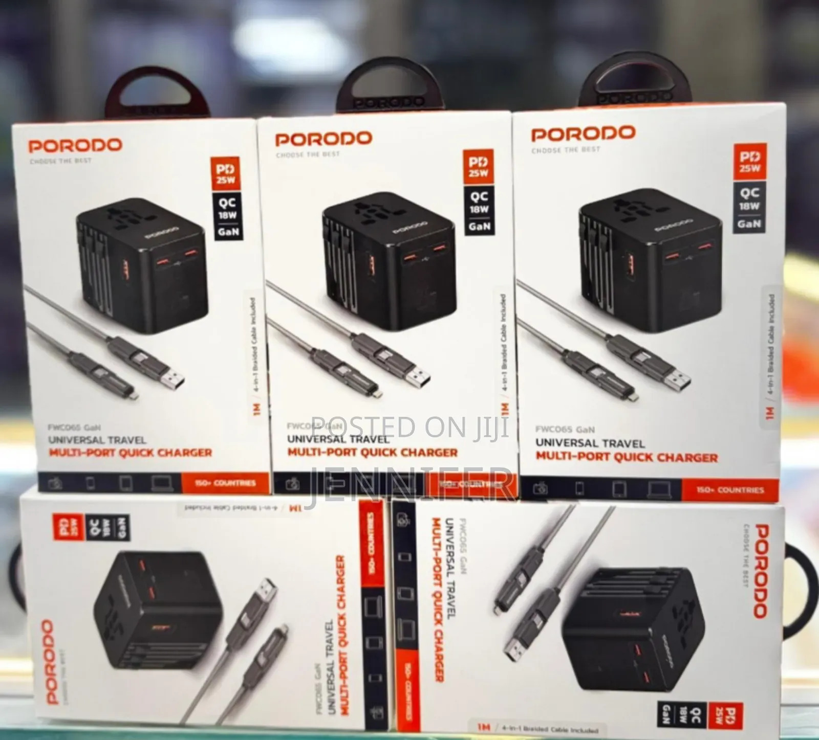 Porodo 25w Universal Travel Multi Port Quick Charger