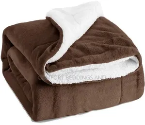 Smooth Fleece Blanket Coffee Brown