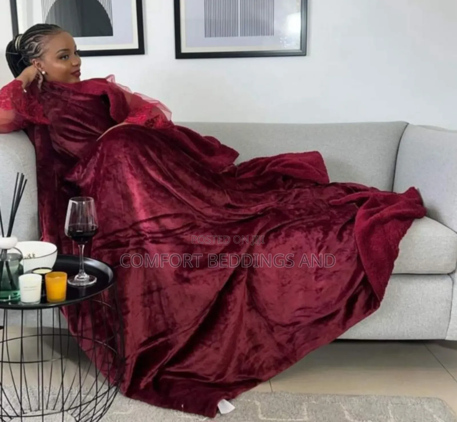 Smooth Throw Blankets Maroon
