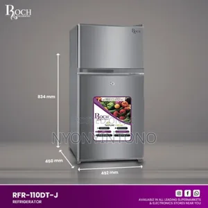 Roch Top-Quality Double Door Refrigerator 125liters