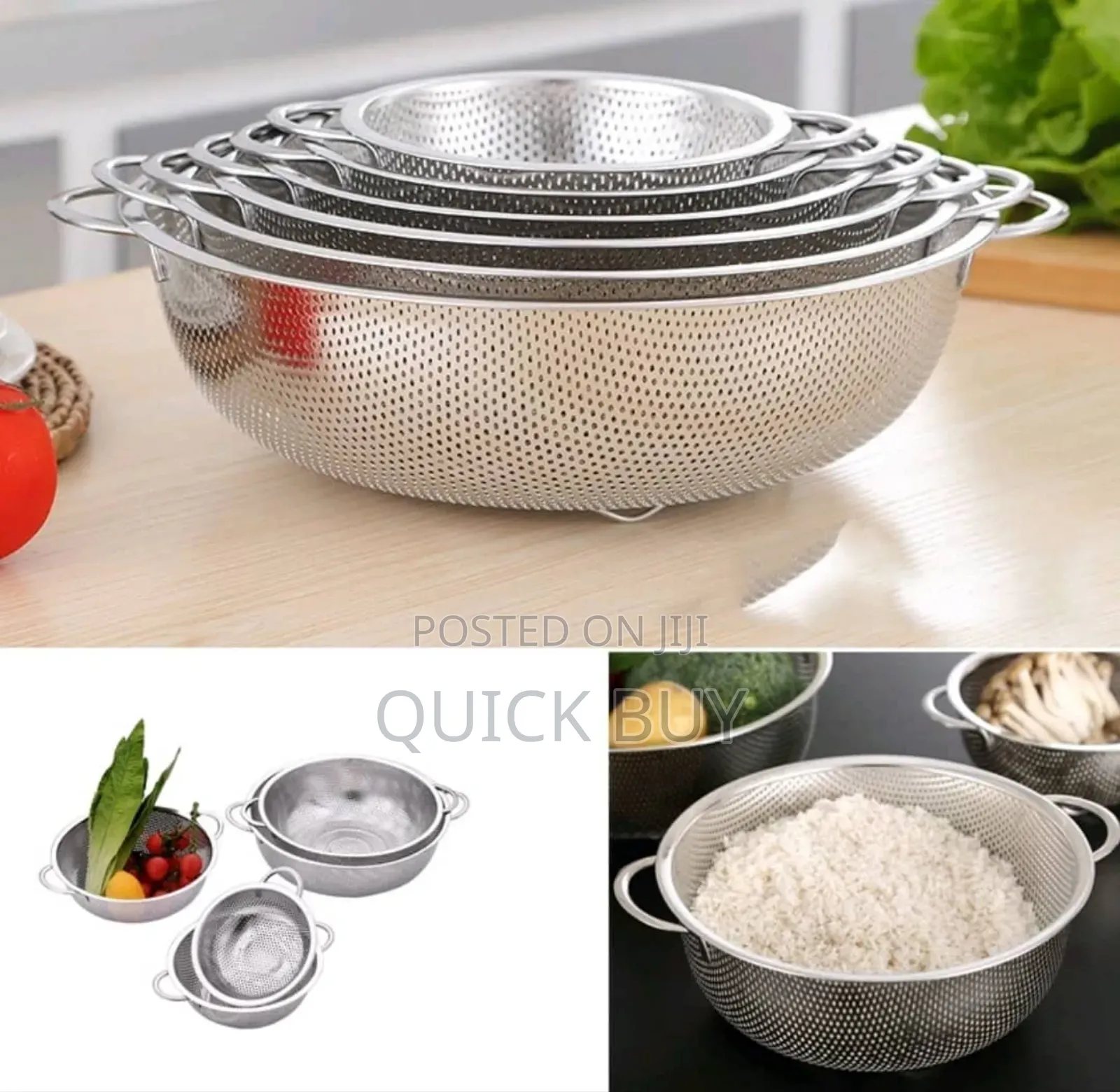 Vegetable Sieve Colander Fine Mesh Strainer Bowl Drainer