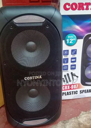 Cortina 12" Rechargeable Bluetooth Speaker, 2 +1 Microphones