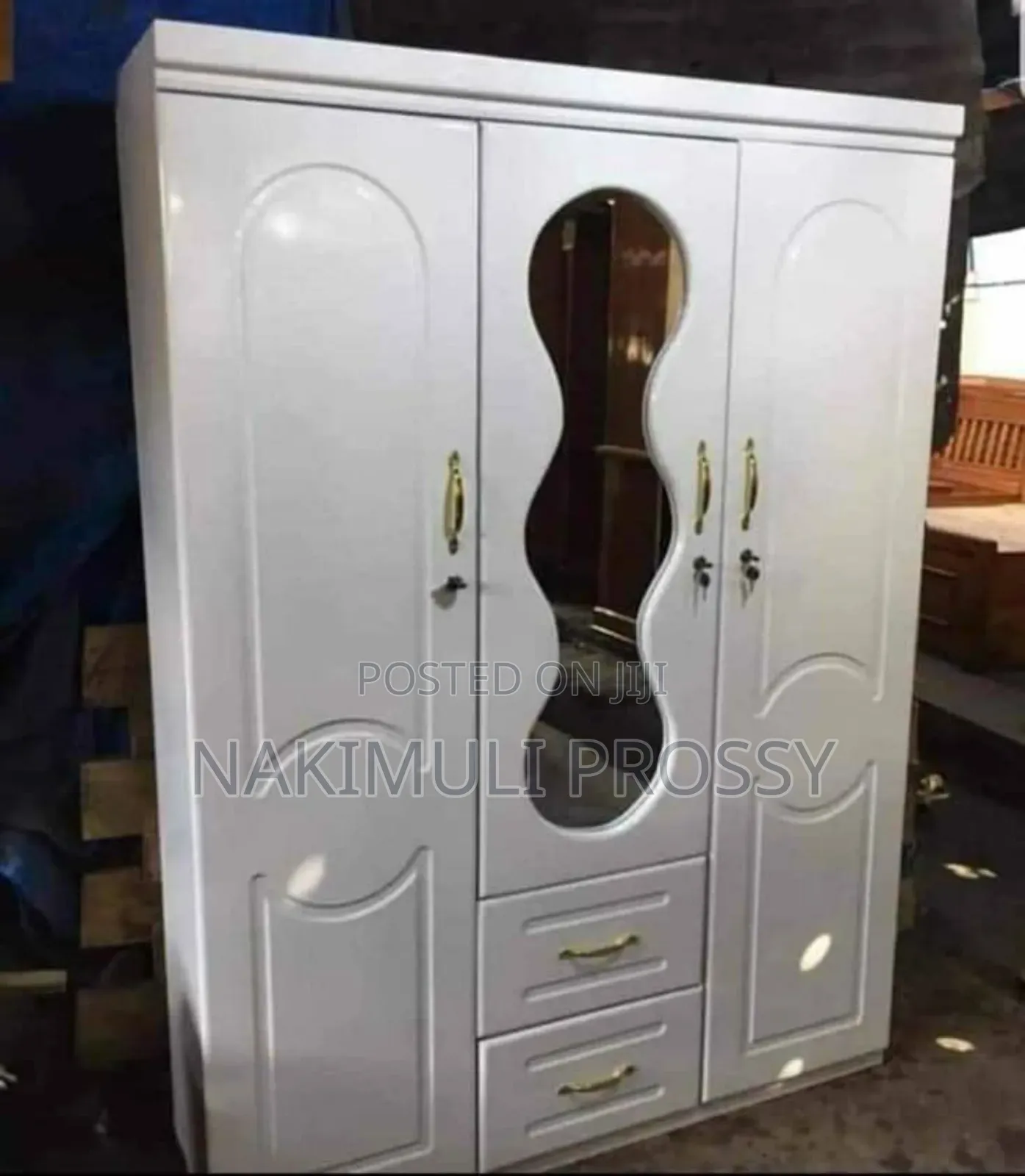 White Wardrobe With 3 Locks