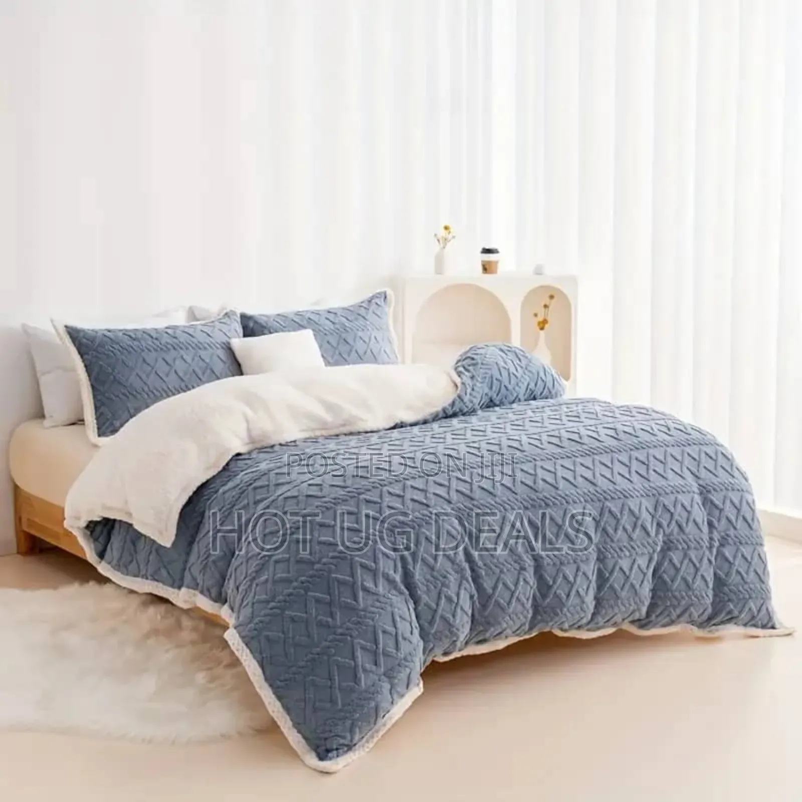 4pcs 5x6 Tufted Warm Duvets With Bedsheet 2 Pillowcases