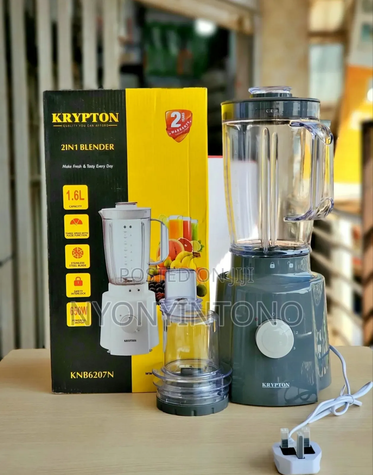 Krypton 2-in-1 1.6l Juice Blender With Grinder