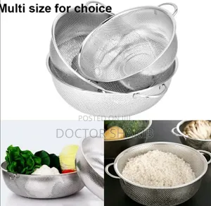 New 6 Sizes Stainless Steel Vegetables Mesh Strainer Bowl