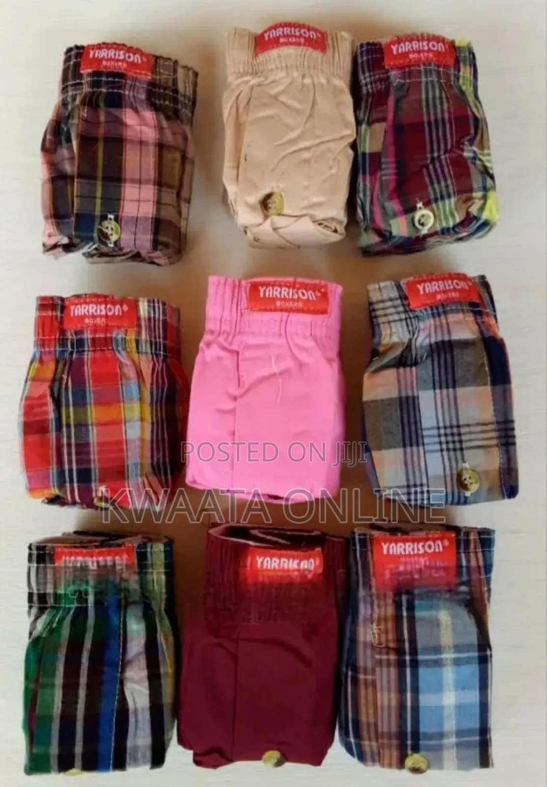 3 Pc Pack Yarrison Mens Cotton Boxers(2 Checkered + 1 Plain)