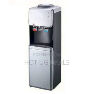 3 Tap Hot Cold, Normal Water Dispenser With Fridge -black
