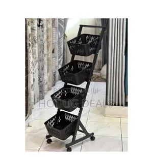 4 Tier Kitchen Fruit Vegetable Rack Organizer Basket Stand