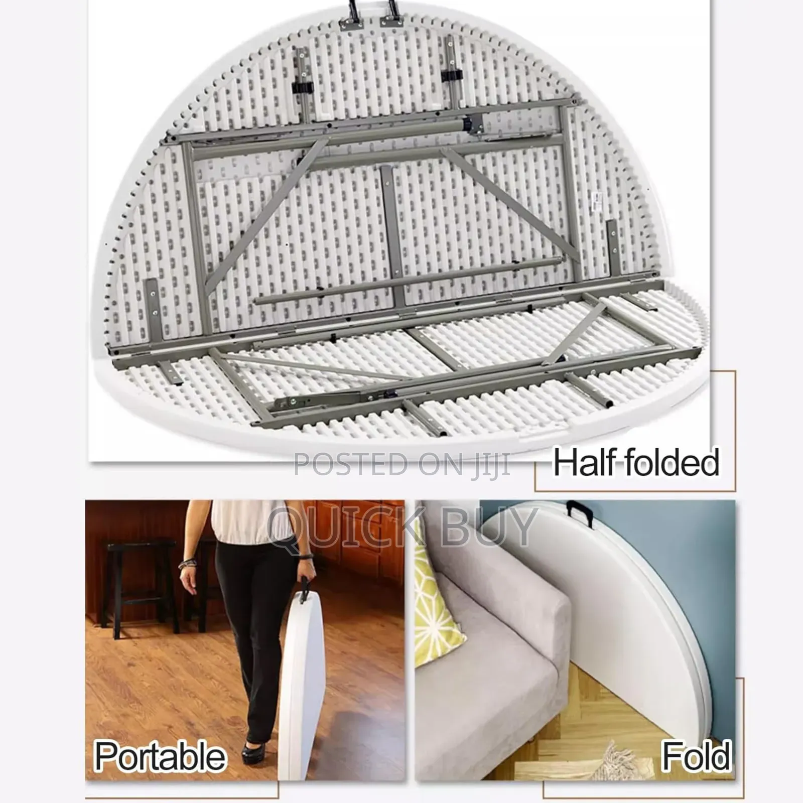 Round, Portable Picnic Table Camping Table