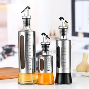 3 Pcs Glass Vinegar Cooking Oil Dispenser Sprayer Bottle