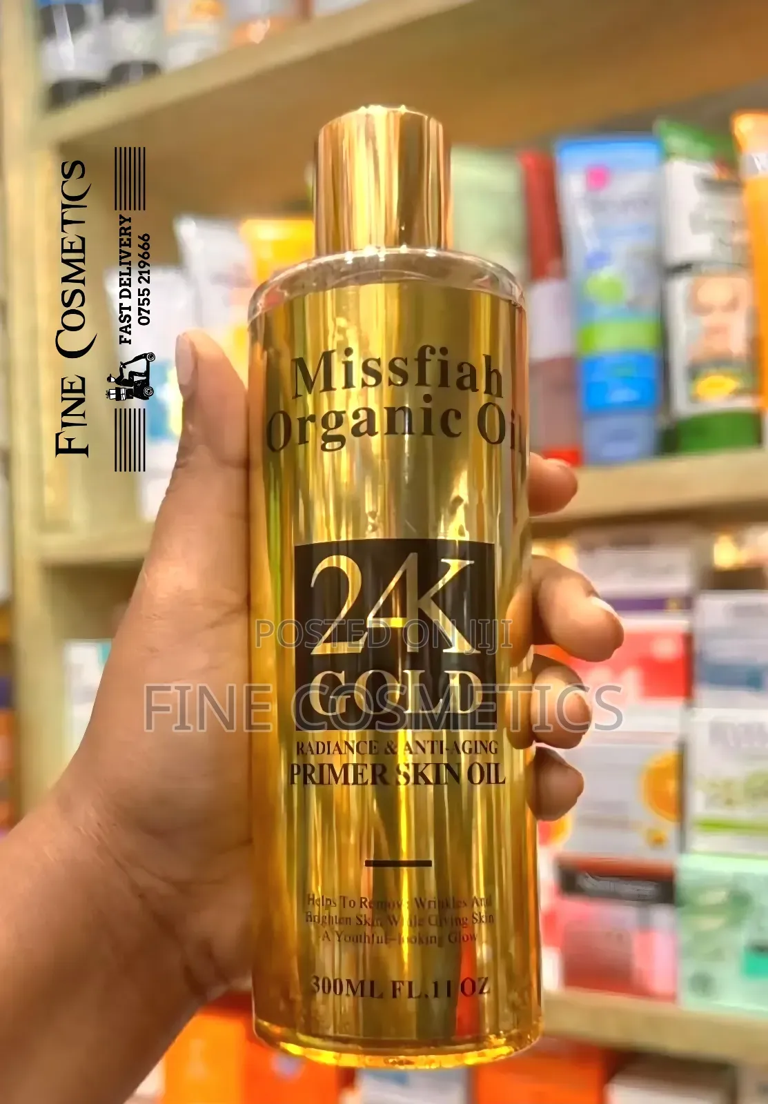 Missfiah Organic 24k Gold Radiance+Antiaging Primer Skin Oil