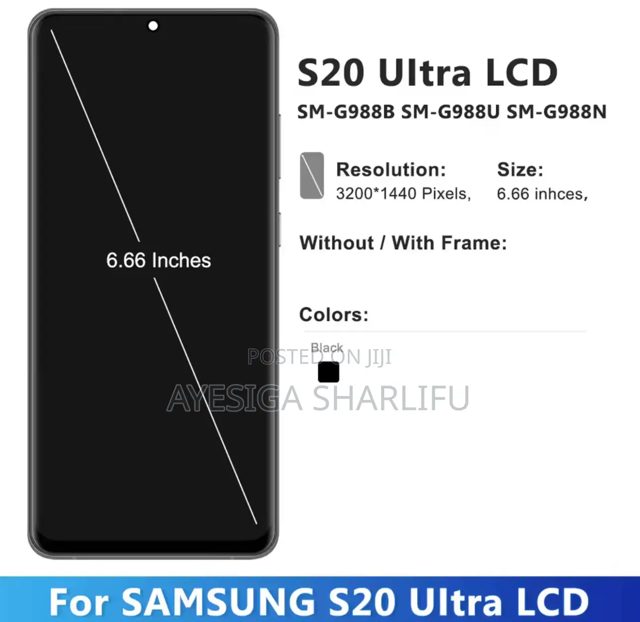 Samsung Galaxy S20ultra TFT Screen Replacement