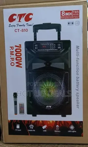 8 Inch Rechargeable Bluetooth Speaker With Microphone