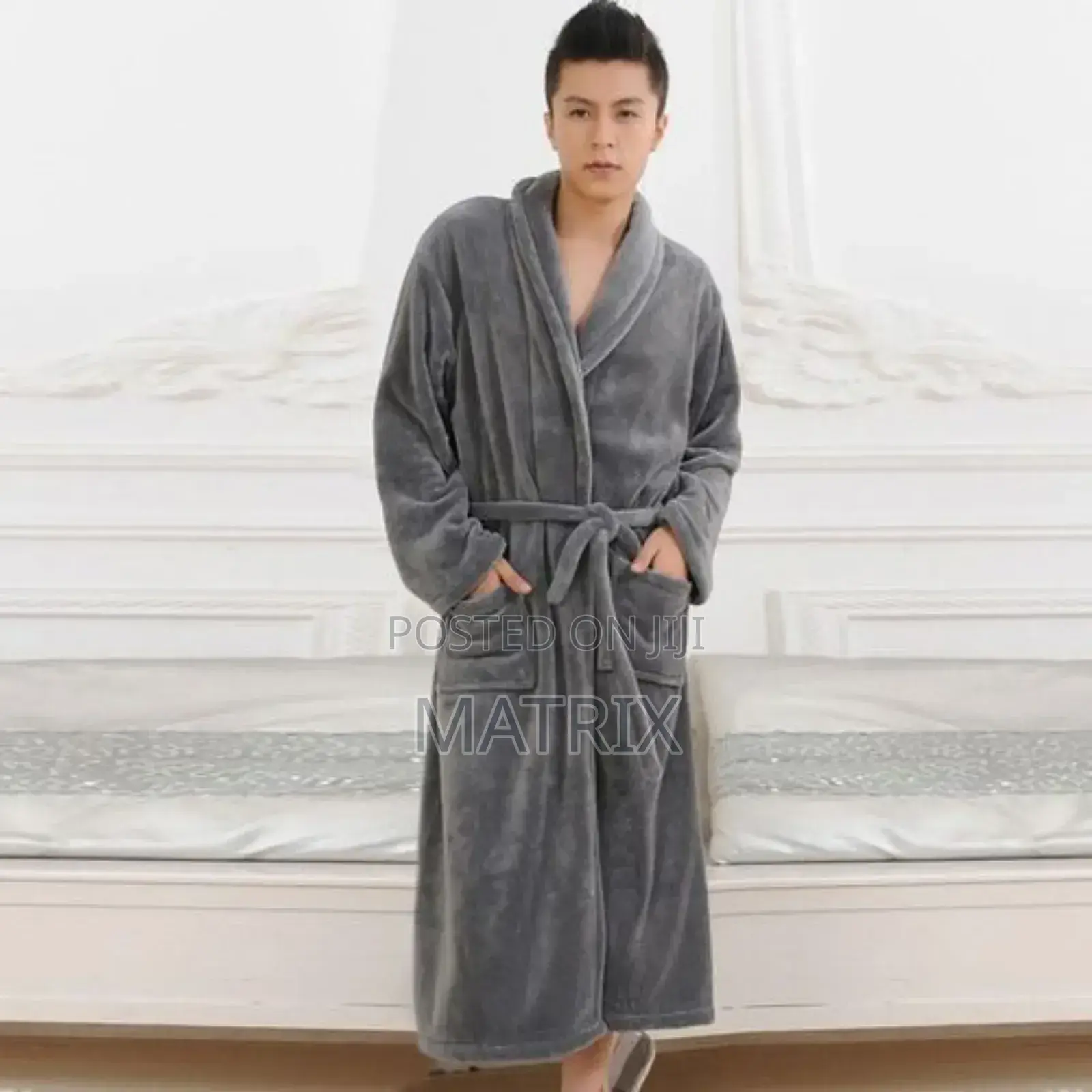 Unisex Bathrobe - Grey