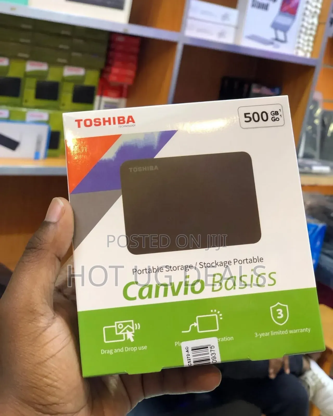 Toshiba 500gb External Hard Disk Drive 3.0 - Black