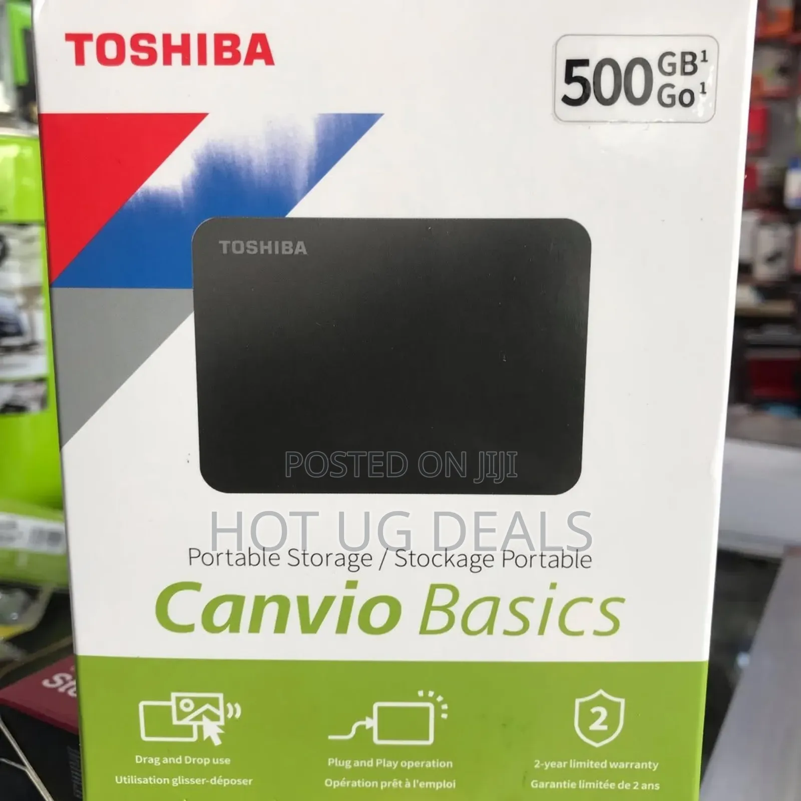Toshiba 500gb External Hard Disk Drive 3.0 - Black