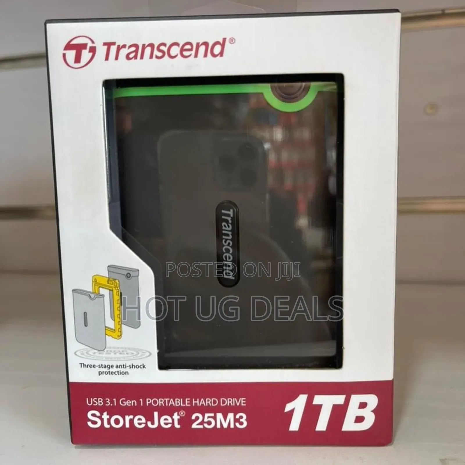 Transcend 1tb Transcend Portable Usb 3.0 Hard Disk - Black