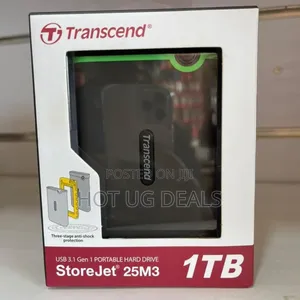 Transcend 1tb Transcend Portable Usb 3.0 Hard Disk - Black