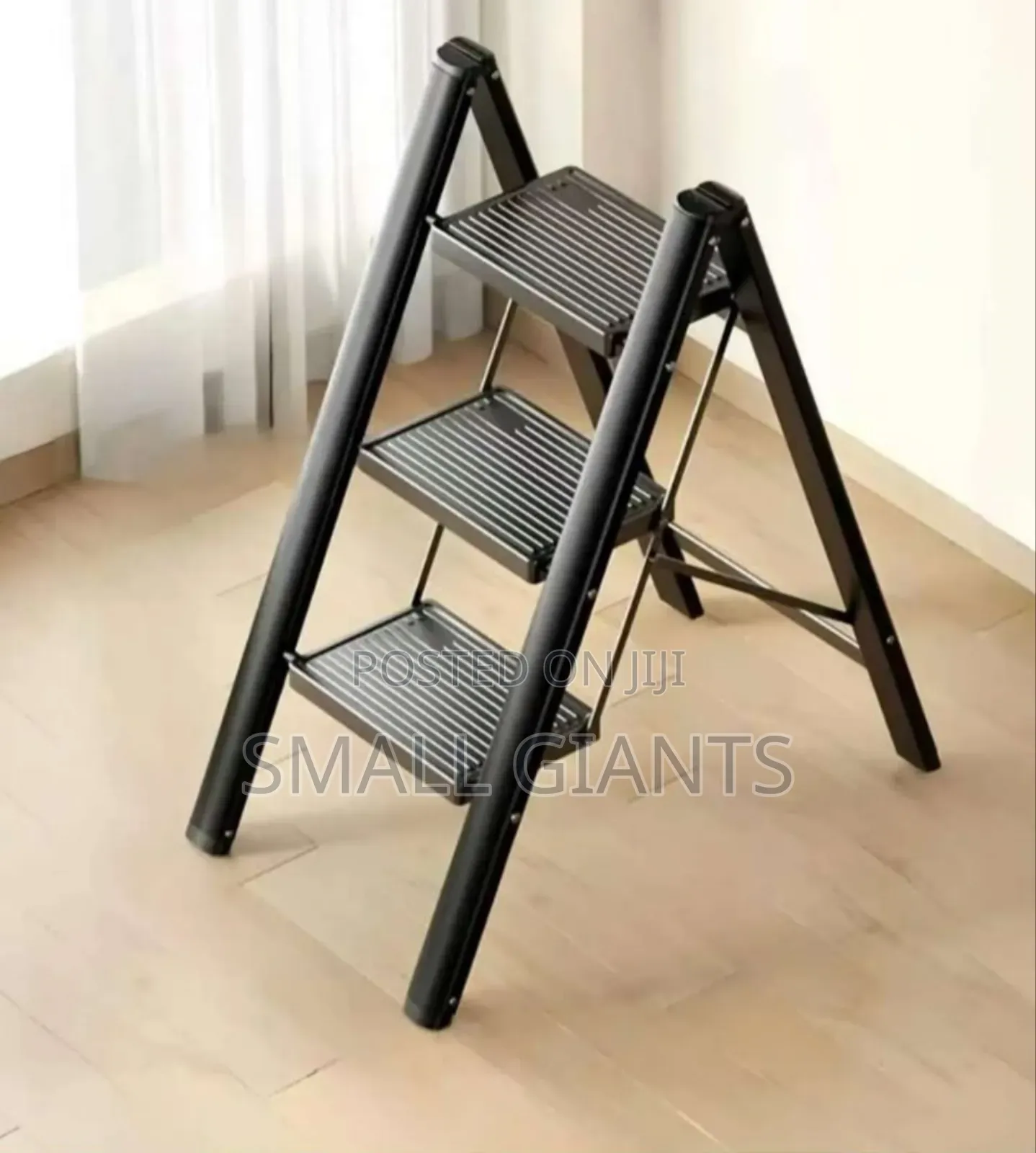 Portable 3-Step Steel Folding Ladder