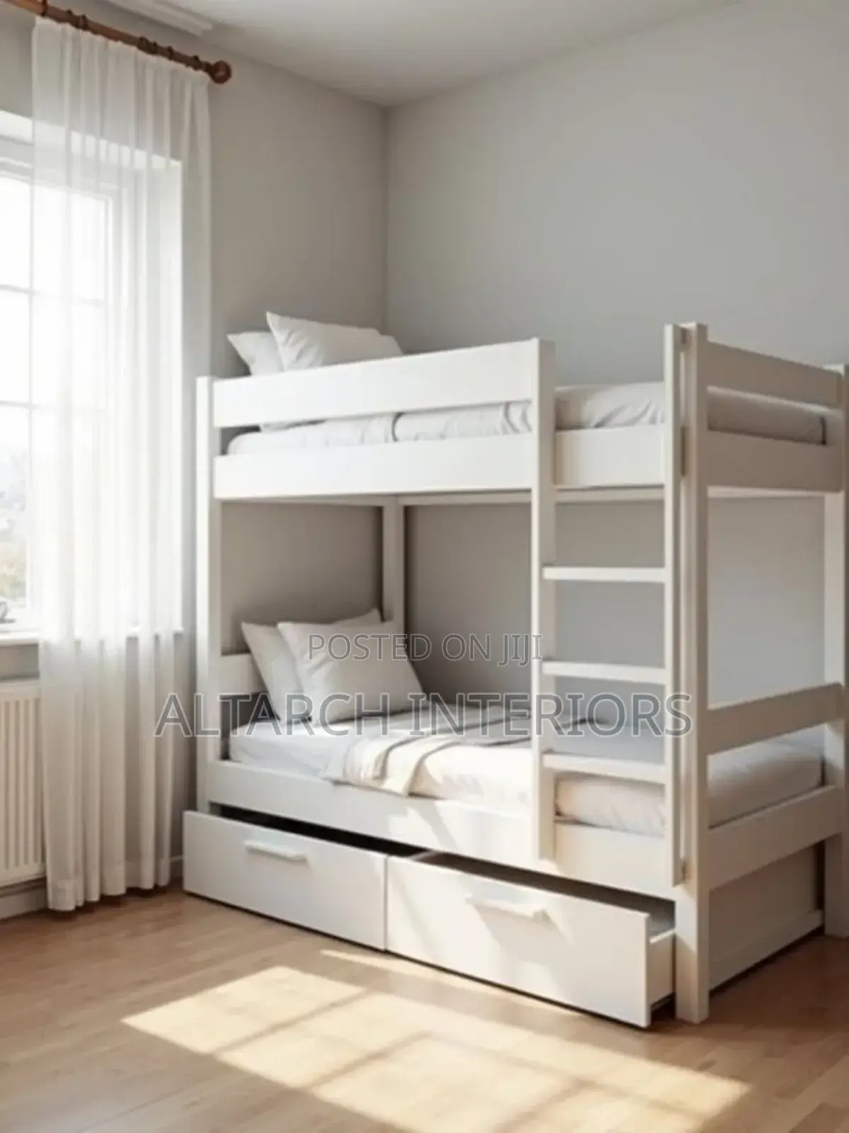 Double Decker in White With Under Drawers