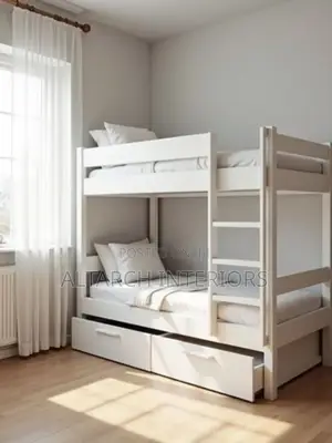 Double Decker in White With Under Drawers