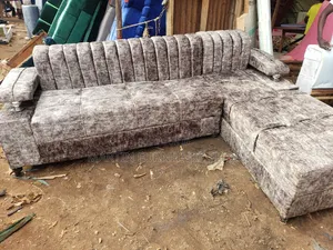 Grey Sofa Set With a Capacity of Six Adults
