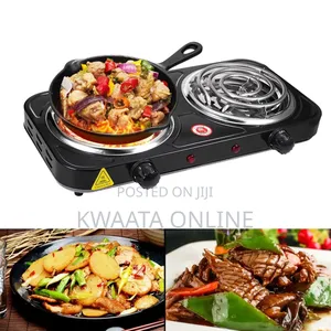Raf Hot Plate Electric Double Coil Burner Cooktop, 2000w