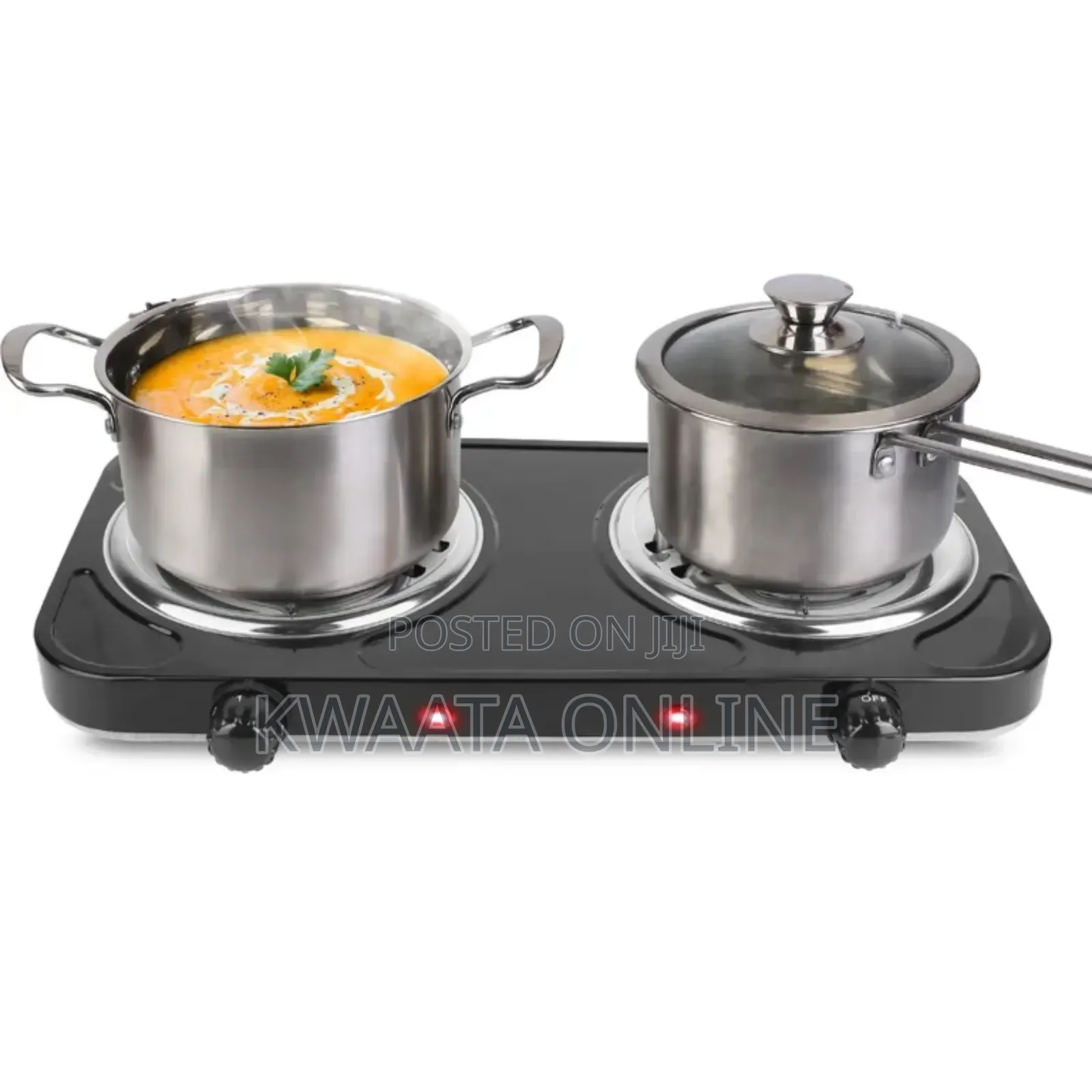 Raf Hot Plate Electric Double Coil Burner Cooktop, 2000w