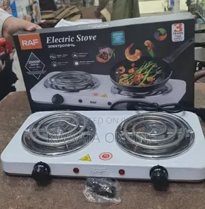 Raf Hot Plate Electric Double Coil Burner Cooktop, 2000w