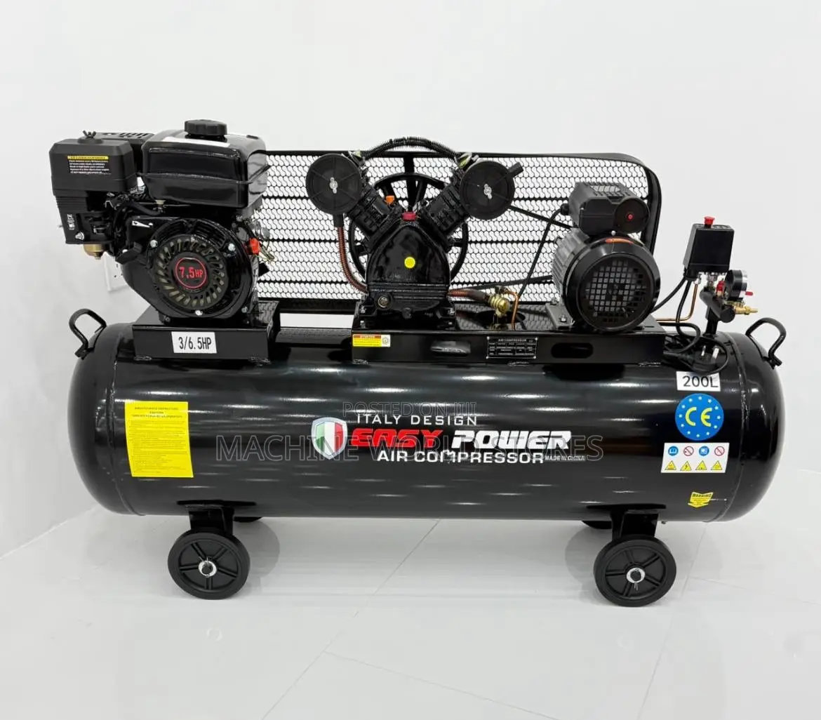 200l 2piston Gasoline and Electric Compressor Easypower