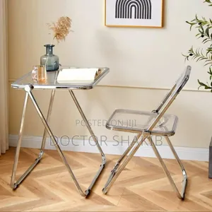 Strong Foldable Transparent Acrylic Study Chair Table