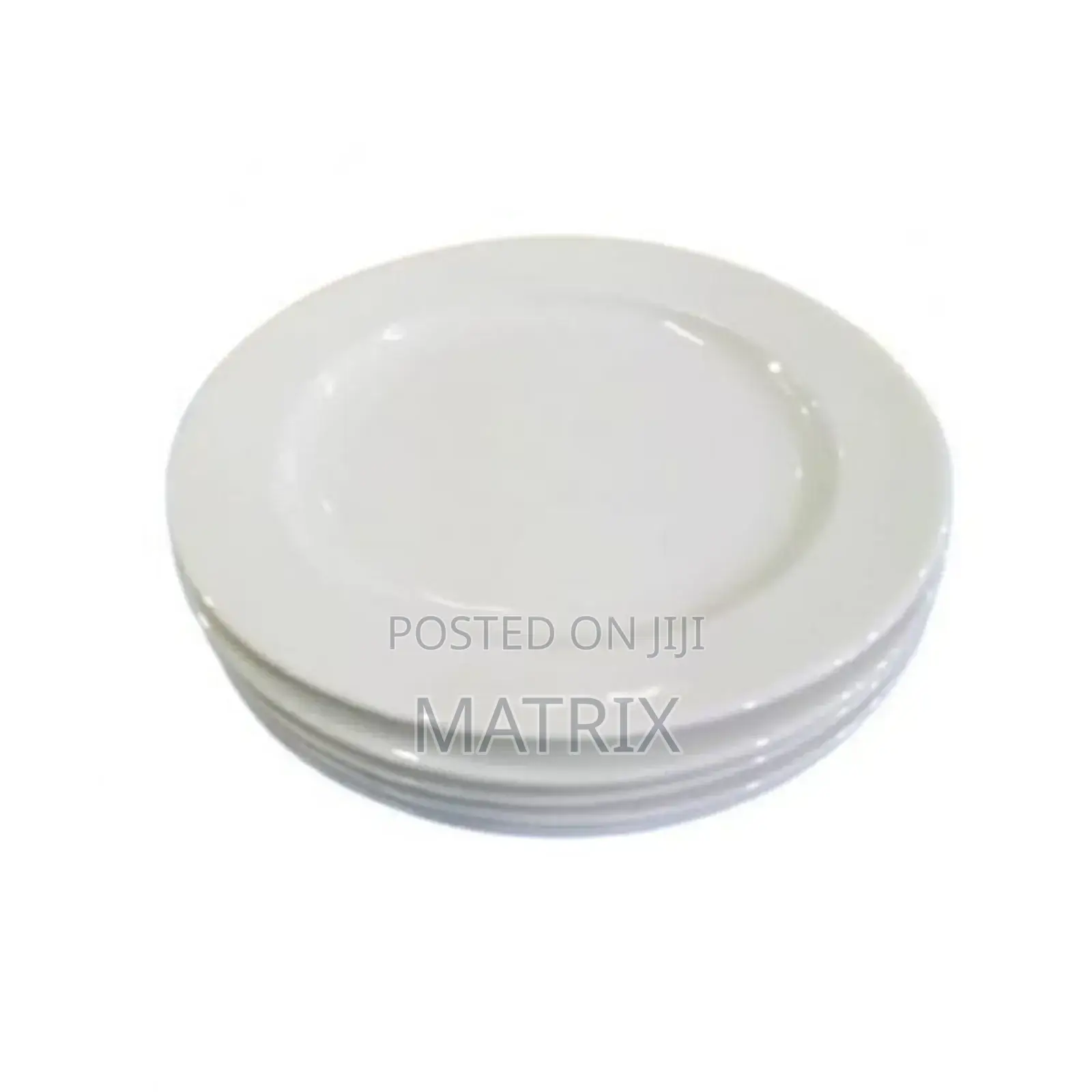 6pcs Heavy Side Plates, White