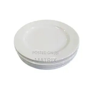 6pcs Heavy Side Plates, White