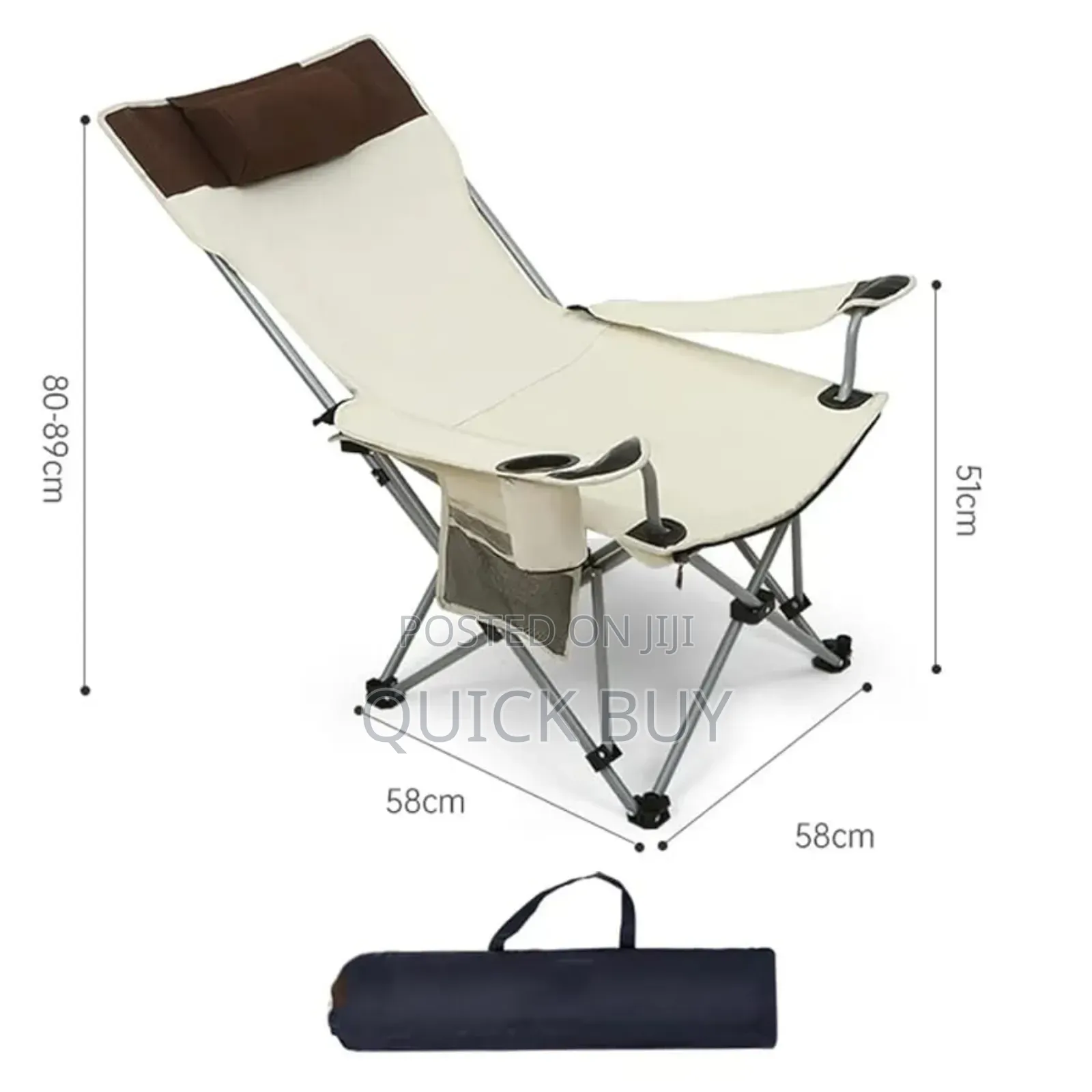 High Back Beach Chair With Cup Holder