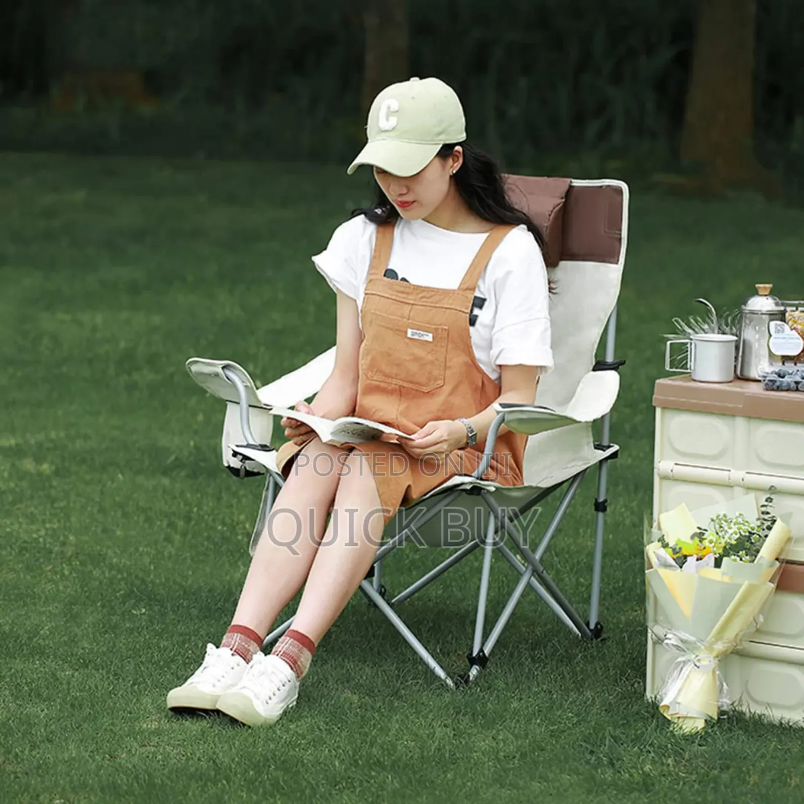 High Back Beach Chair With Cup Holder
