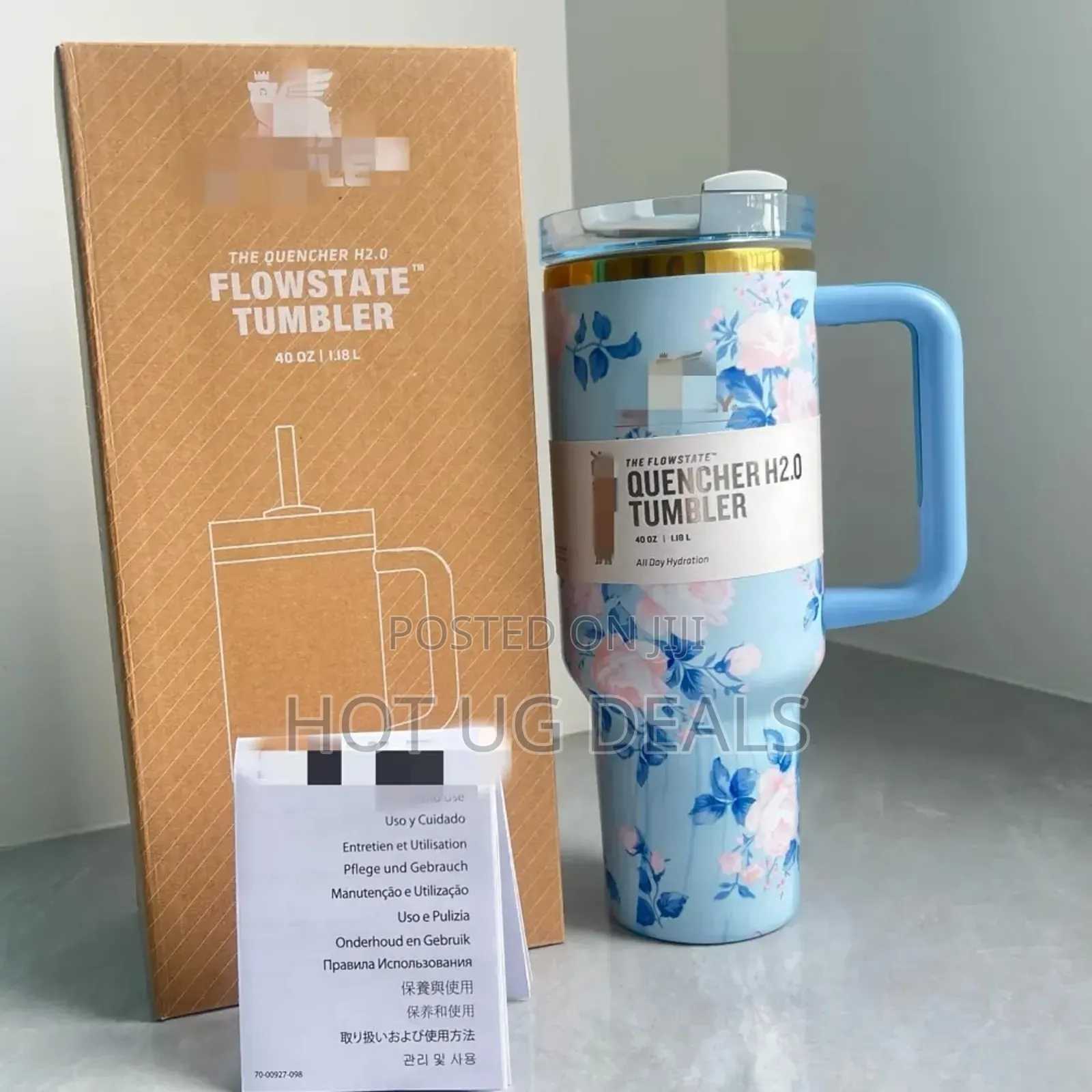 1pc Floral Stanely Travel Tea Mug 1200ml  - Multicolor